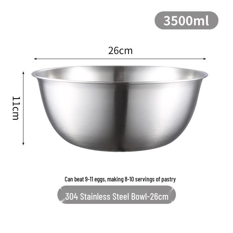 ManSou 304 Stainless Steel Multi-Function Mixing Bowl
ManSou 304 Stainless Steel Multi-Function Mixing Bowl