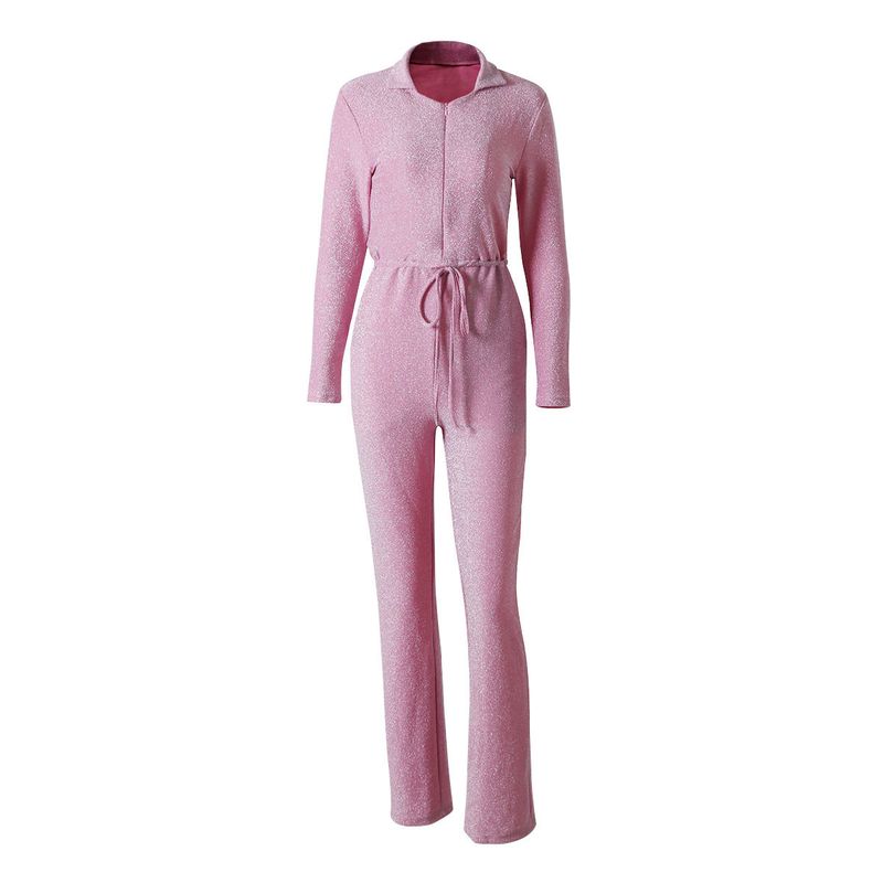 European and American Cross-Border Women s Fashion Sexy Wide-Leg Pants Summer Solid Color Round Neck Deep V-Neck Long-Sleeve Casual Jumpsuit 8356-Pink M
European and American Cross-Border Women s Fashion Sexy Wide-Leg Pants Summer Solid Color Round Neck Deep V-Neck Long-Sleeve Casual Jumpsuit 8356-Pink M