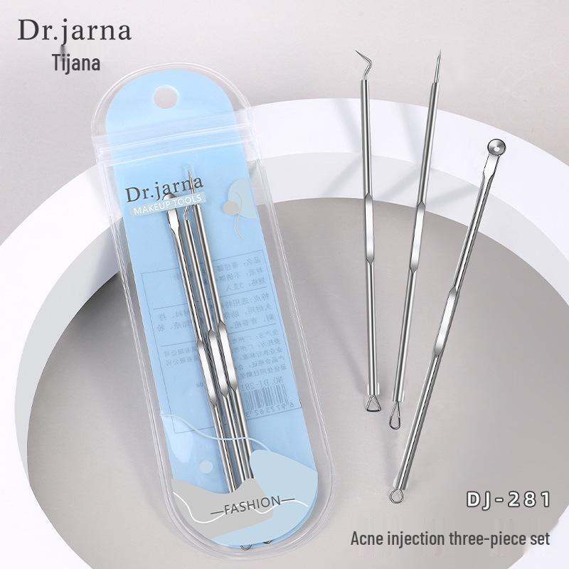 Tijiana 3-Piece Stainless Steel Acne Tool Set: Double-Headed Needle, Curved Hook, Pressure Ring
Tijiana 3-Piece Stainless Steel Acne Tool Set: Double-Headed Needle, Curved Hook, Pressure Ring