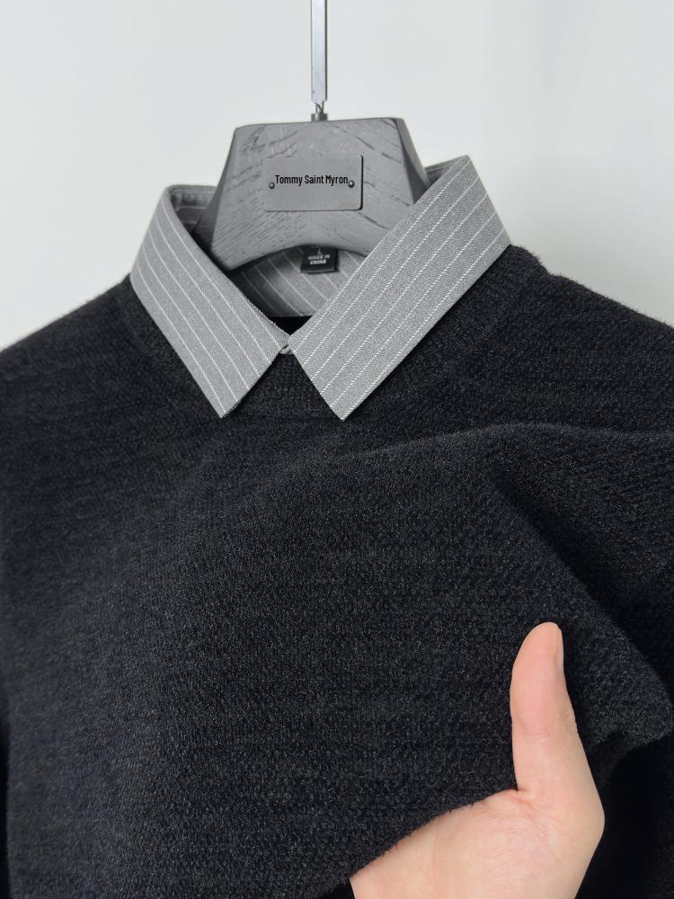 Velvet Thickened Men s Two-in-One Sweater with Shirt Collar - Winter Warm Knitted Base Layer XXL (Weight 150-165 lbs)
Velvet Thickened Men s Two-in-One Sweater with Shirt Collar - Winter Warm Knitted Base Layer XXL (Weight 150-165 lbs)