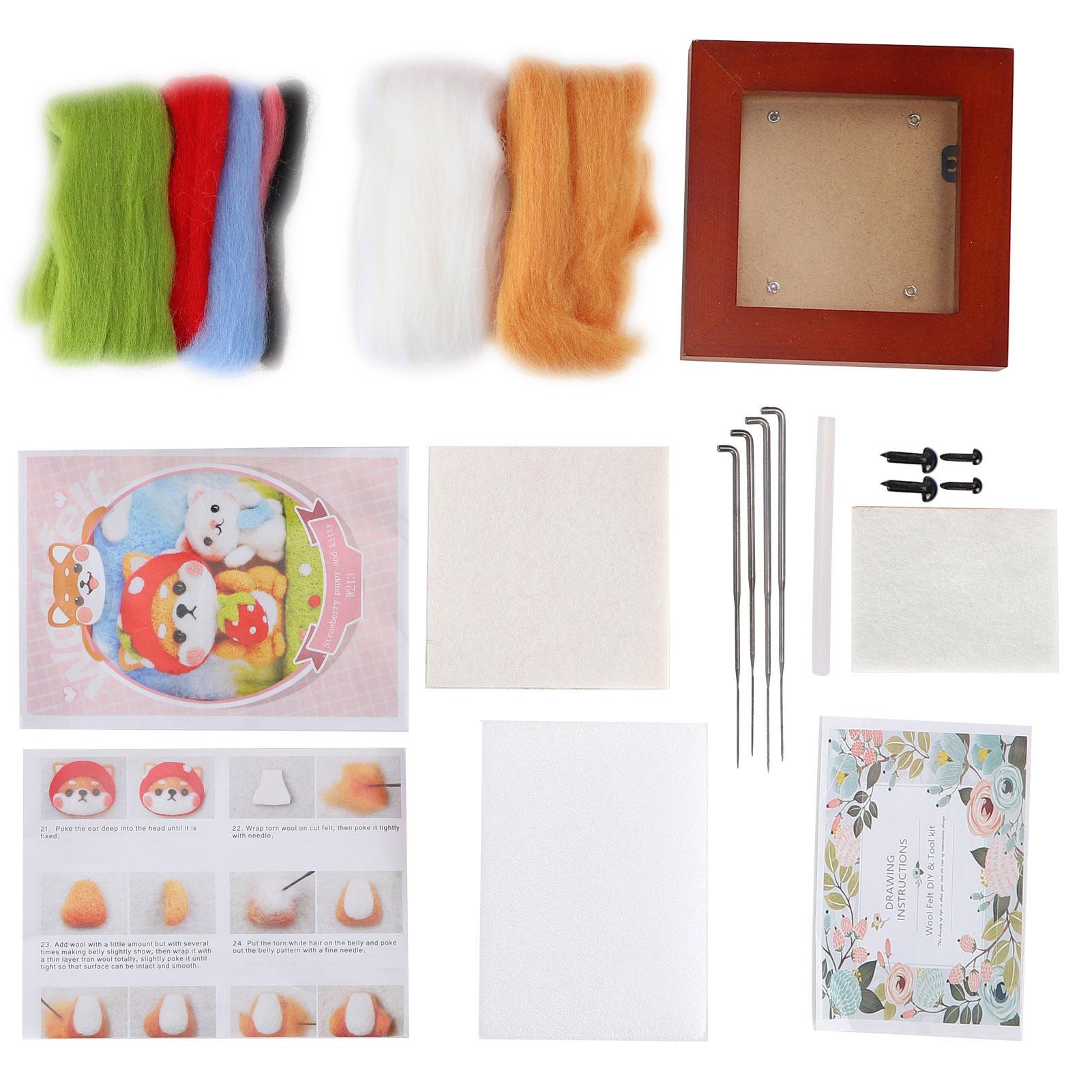 Needle Felting Kit Photo Frame Wool Felting Supplies Animal Plush Doll DIY Materials(Strawberry Dog
Needle Felting Kit Photo Frame Wool Felting Supplies Animal Plush Doll DIY Materials(Strawberry Dog