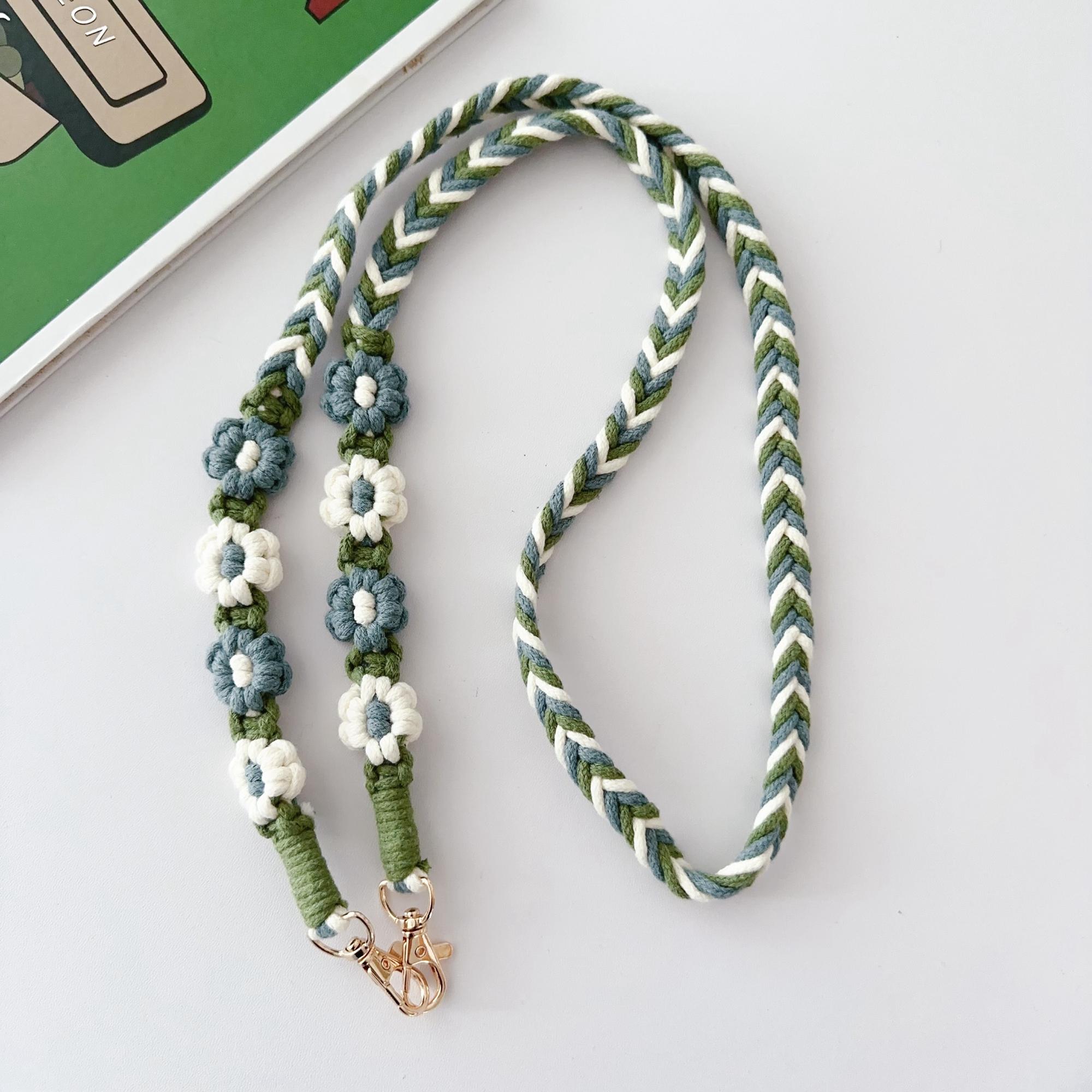 Braided Phone Lanyard Cotton Rope Daisy Flower Phone Crossbody Strap, Length: 120cm (Not Adjustable) B
Braided Phone Lanyard Cotton Rope Daisy Flower Phone Crossbody Strap, Length: 120cm (Not Adjustable) B