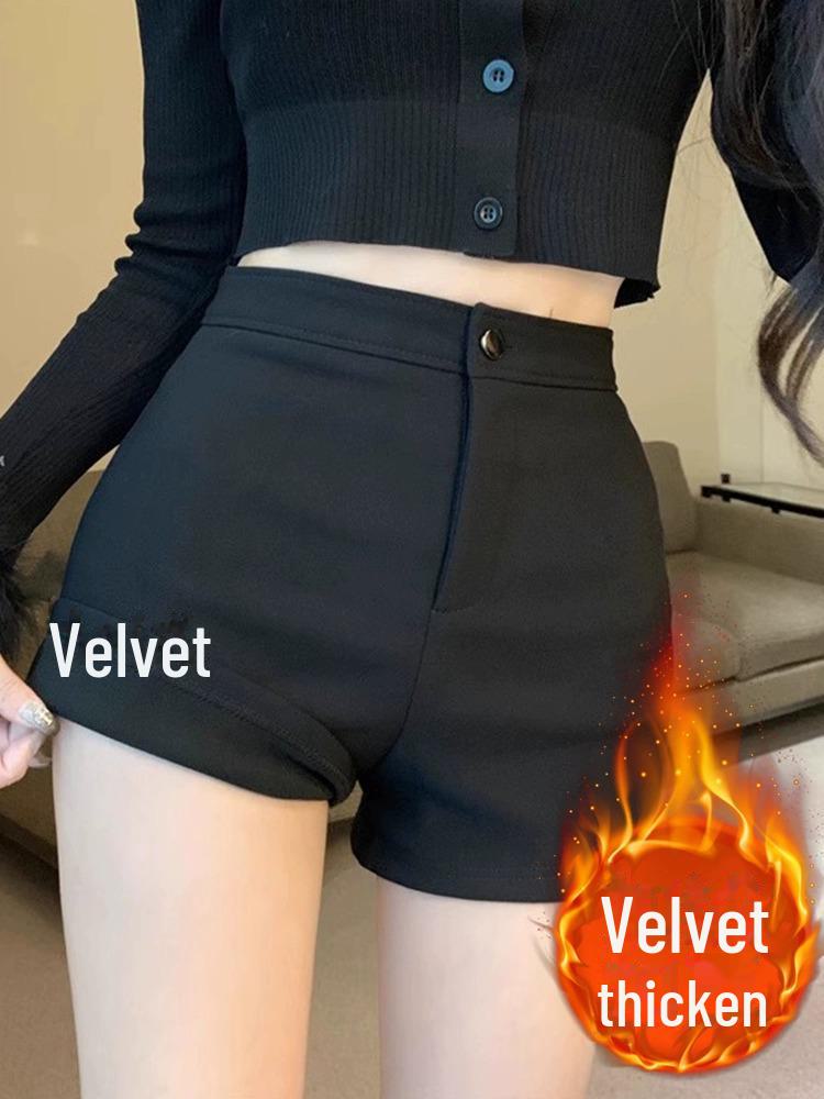 Женские шорты А-силуэта с высокой талией, больших размеров, из утолщенного бархата, для осени/зимы - черный, повседневный крой для сапог 2XL чёрный
Женские шорты А-силуэта с высокой талией, больших размеров, из утолщенного бархата, для осени/зимы - черный, повседневный крой для сапог 2XL чёрный