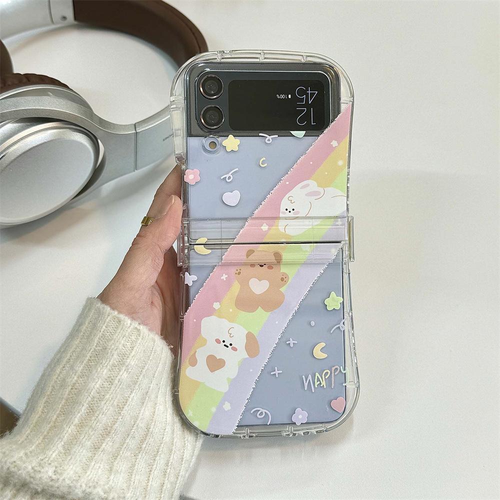 Cute Cartoon Bear Bracelet Rainbow Case for Samsung Galaxy Z Flip 6 5 4 3 flip6 Beads Wrist Chain Soft Silicone Shockproof Cover for Samsung Z Flip 3
Cute Cartoon Bear Bracelet Rainbow Case for Samsung Galaxy Z Flip 6 5 4 3 flip6 Beads Wrist Chain Soft Silicone Shockproof Cover for Samsung Z Flip 3