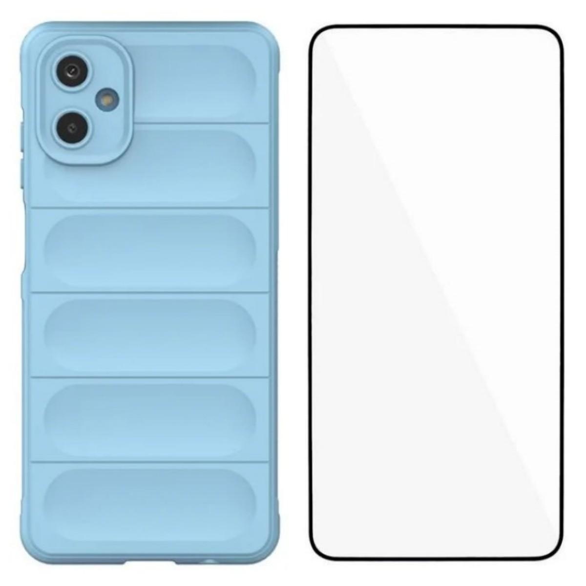 For Samsung Galaxy M06 5G/Galaxy F06 5G TPU Case WANLONFENG HD Series Anti Slip Phone Cover with Tempered Glass Baby Blue
For Samsung Galaxy M06 5G/Galaxy F06 5G TPU Case WANLONFENG HD Series Anti Slip Phone Cover with Tempered Glass Baby Blue