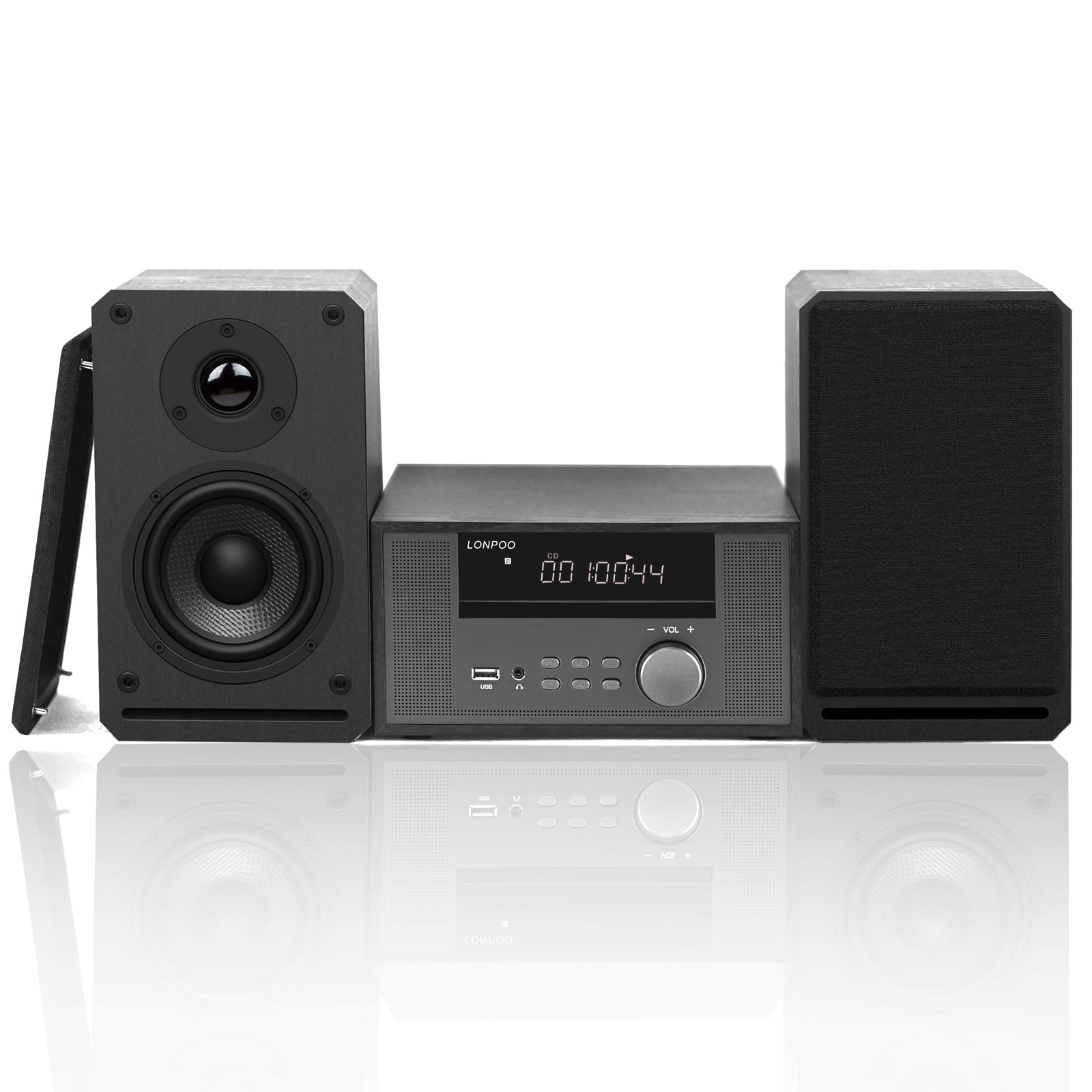 LONPOO CD Player 100W Compact Component System CD Stereo Mini Component FM Radio Bluetooth Compatible Speaker Input Headphone Jack Japanese Remote
LONPOO CD Player 100W Compact Component System CD Stereo Mini Component FM Radio Bluetooth Compatible Speaker Input Headphone Jack Japanese Remote