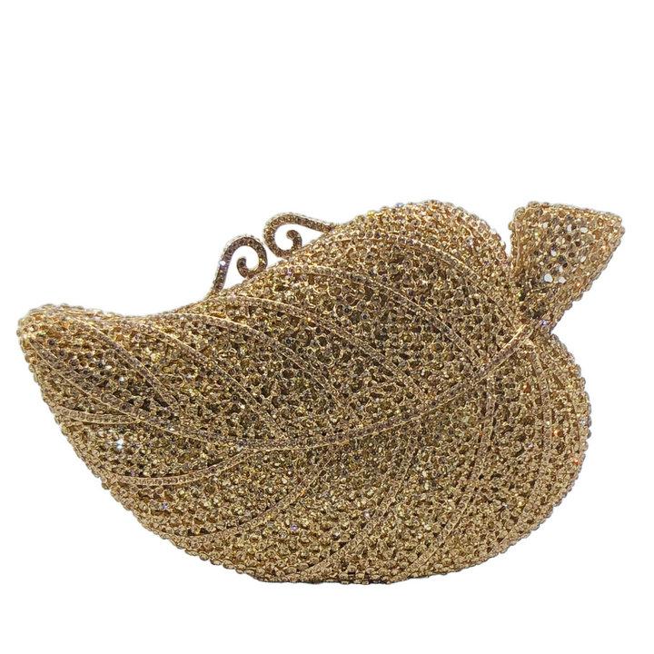 Boutique De FGG Green Leaf Rhinestone Clutch Purses for Women, Formal Crystal Clutch Evening Handbags, Wedding Party Minaudiere Small and Heavy
Boutique De FGG Green Leaf Rhinestone Clutch Purses for Women, Formal Crystal Clutch Evening Handbags, Wedding Party Minaudiere Small and Heavy