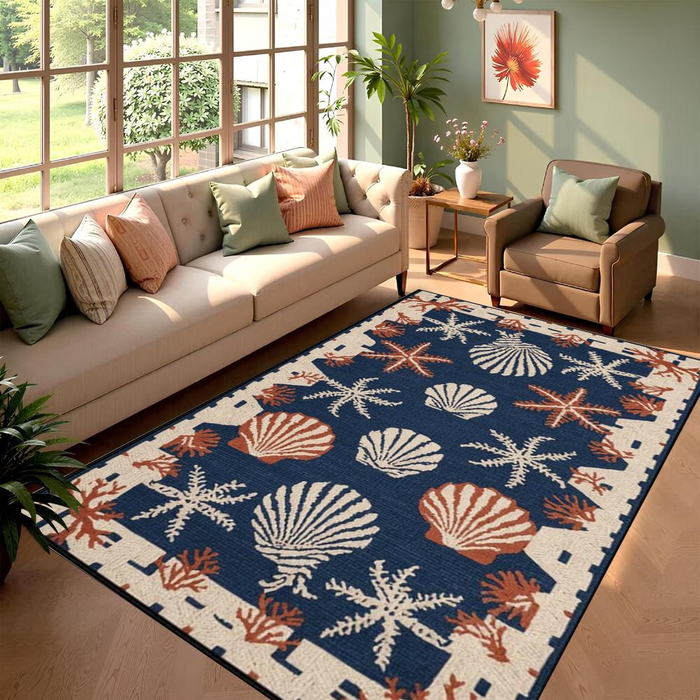 Coastal Starfish Seashell Area Rug Non Slip Washable Floor Mat for Living Room Bathroom Beach House Home Decoration 40cm x 60cm
Coastal Starfish Seashell Area Rug Non Slip Washable Floor Mat for Living Room Bathroom Beach House Home Decoration 40cm x 60cm