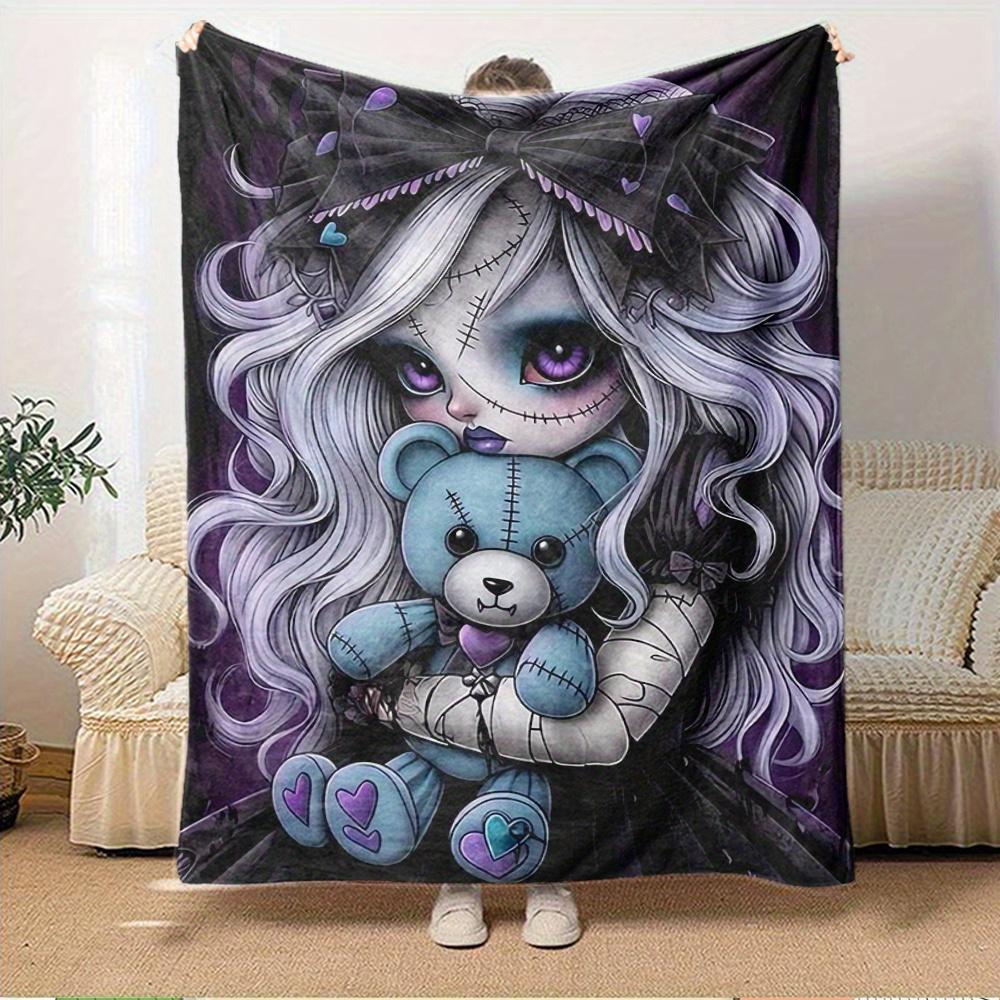 For Gothic,Doll,Teddy Bear-Themed Flannel Blanket, Glam Style, Digital Print, All-Season Comfort, Tear-Resistant, Knitted Craftsmanship, Pol 150x180cm
For Gothic,Doll,Teddy Bear-Themed Flannel Blanket, Glam Style, Digital Print, All-Season Comfort, Tear-Resistant, Knitted Craftsmanship, Pol 150x180cm