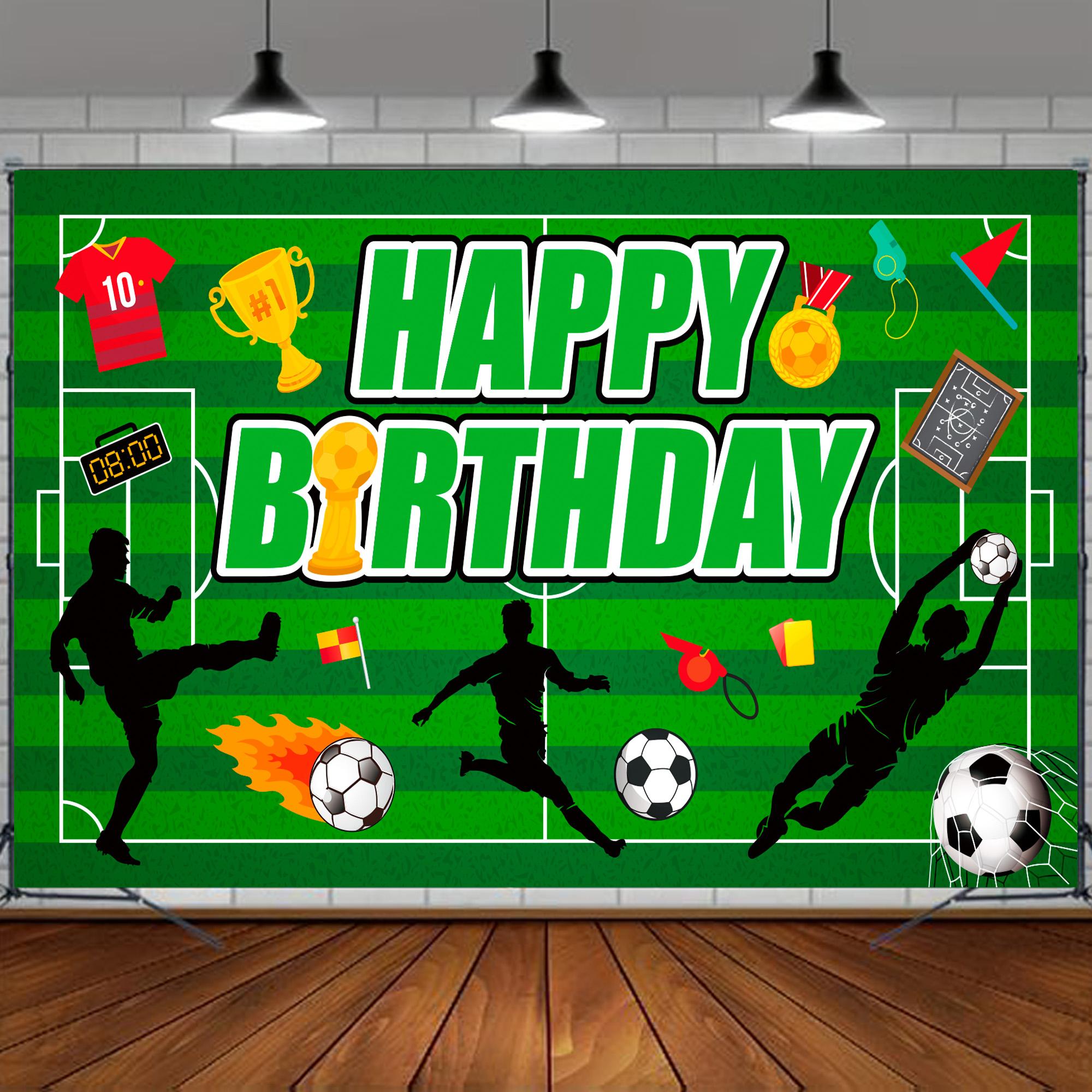 180cm x 110cm Soccer Backdrop Football Birthday Party Backdrop Stadium Background, Football Theme Party Banner for Birthday Decoration As shown in the picture зелений
180cm x 110cm Soccer Backdrop Football Birthday Party Backdrop Stadium Background, Football Theme Party Banner for Birthday Decoration As shown in the picture зелений