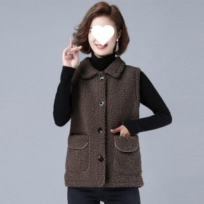 Утолщенное осенне-зимнее пальто-жилет из овечьей шерсти, одежда для мамы, женский жилет, ведущий жилет из овечьей шерсти XXL кофейный
Утолщенное осенне-зимнее пальто-жилет из овечьей шерсти, одежда для мамы, женский жилет, ведущий жилет из овечьей шерсти XXL кофейный