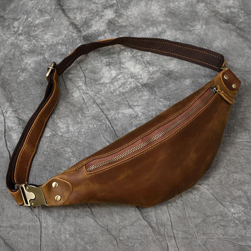 Retro Crazy Horse Leather Waist Bag, Simple and Fashionable Genuine Leather Crossbody Bag, Outdoor Multi Functional Chest Bag, Unisex
Retro Crazy Horse Leather Waist Bag, Simple and Fashionable Genuine Leather Crossbody Bag, Outdoor Multi Functional Chest Bag, Unisex