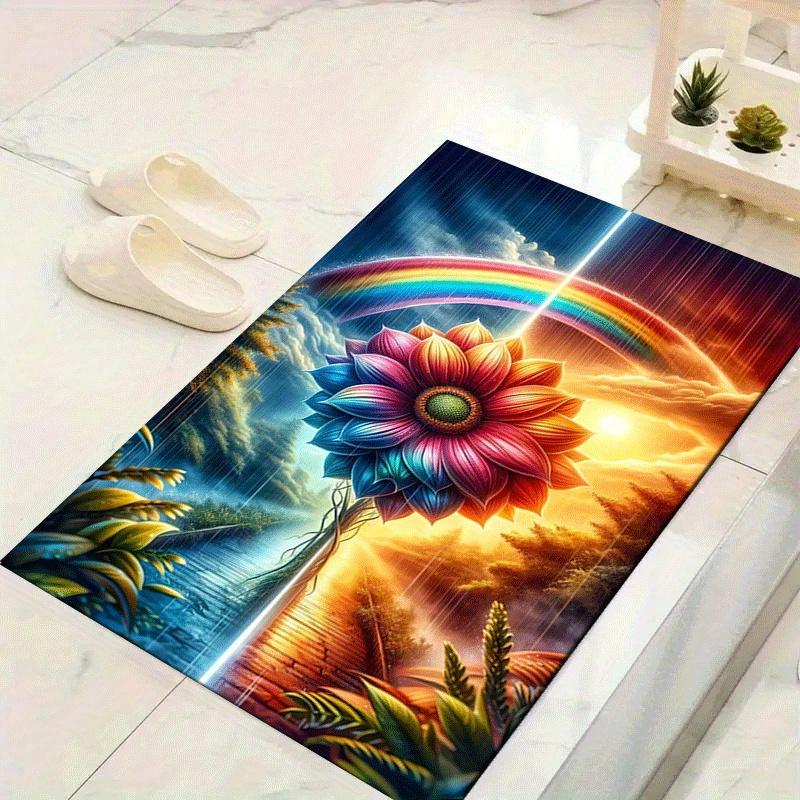 1pc Rainbows and flowers Print Design Area Rug - Soft, Anti-Slip, and Durable Gaming Room Decor for Bedroom 60cm by 90cm
1pc Rainbows and flowers Print Design Area Rug - Soft, Anti-Slip, and Durable Gaming Room Decor for Bedroom 60cm by 90cm