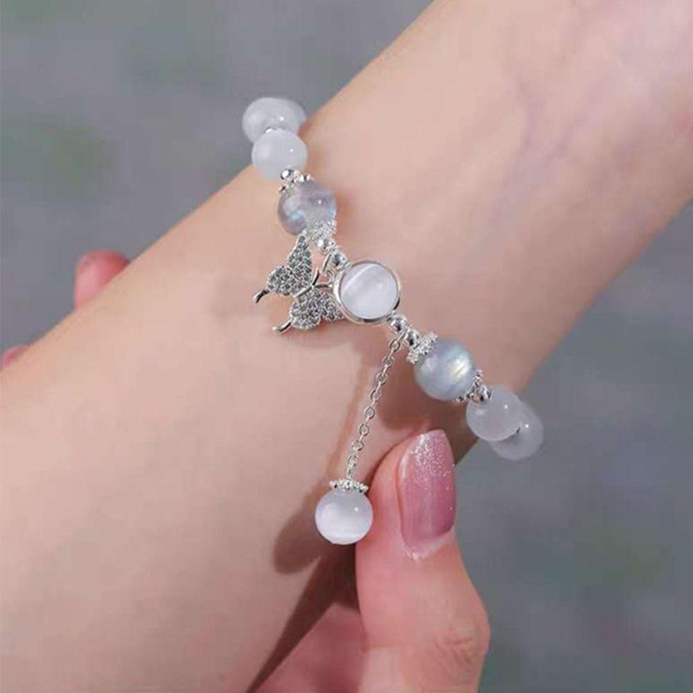 Cat Eye Stone Butterfly Pendent Handmade Women Bracelet Chinese Style Bracelet Hand Rope Hand Strap D
Cat Eye Stone Butterfly Pendent Handmade Women Bracelet Chinese Style Bracelet Hand Rope Hand Strap D