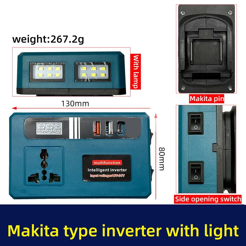 120 В Літій-іонний Акумуляторний Інвертор Перетворює DC 18-21 В На AC 220 В Сумісний з Акумуляторами DeWalt Makita Milwaukee Інвертор China Mainland
120 В Літій-іонний Акумуляторний Інвертор Перетворює DC 18-21 В На AC 220 В Сумісний з Акумуляторами DeWalt Makita Milwaukee Інвертор China Mainland