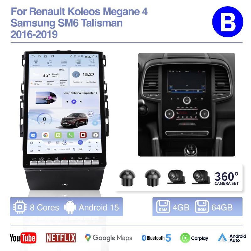 14.5-дюймовий Android 15 Для Renault Koleos Megane 4 Samsung SM6 Talisman 2016-2019 Автомобільна Мультимедійна Навігація Авто Радіо Carplay 360
14.5-дюймовий Android 15 Для Renault Koleos Megane 4 Samsung SM6 Talisman 2016-2019 Автомобільна Мультимедійна Навігація Авто Радіо Carplay 360