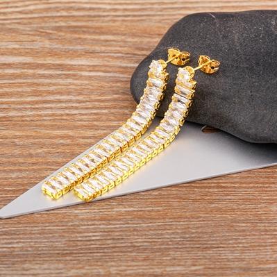 Nidin New Luxury Shine Rhinestone Long Tassel Earrings Green/White Colors for Women Bridal Drop Dangling Jewelry Wedding Gifts білий
Nidin New Luxury Shine Rhinestone Long Tassel Earrings Green/White Colors for Women Bridal Drop Dangling Jewelry Wedding Gifts білий