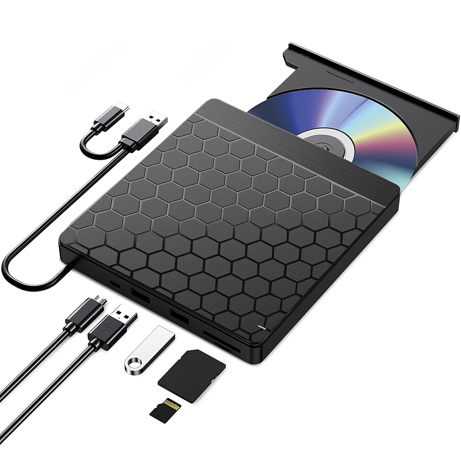 ROOFULL Зовнішній привід Багатофункціональний плеєр USB-з єднання Плеєр Тонкий і легкий Зовнішній привід Привід BD Зовнішній Зовнішній привід Windows чорний
ROOFULL Зовнішній привід Багатофункціональний плеєр USB-з єднання Плеєр Тонкий і легкий Зовнішній привід Привід BD Зовнішній Зовнішній привід Windows чорний