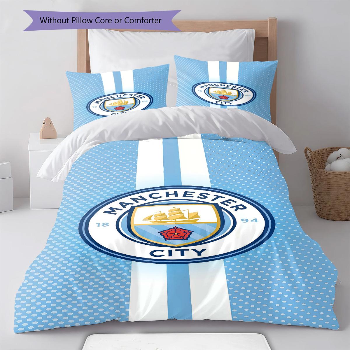 MCFC logo RugPattern Bedding Quilt Set Quilt Cover Pillowcase Home Decoration Birthday Gift (1 * duvet cover + 2 * pillowcase, without core) 135x200cm
MCFC logo RugPattern Bedding Quilt Set Quilt Cover Pillowcase Home Decoration Birthday Gift (1 * duvet cover + 2 * pillowcase, without core) 135x200cm