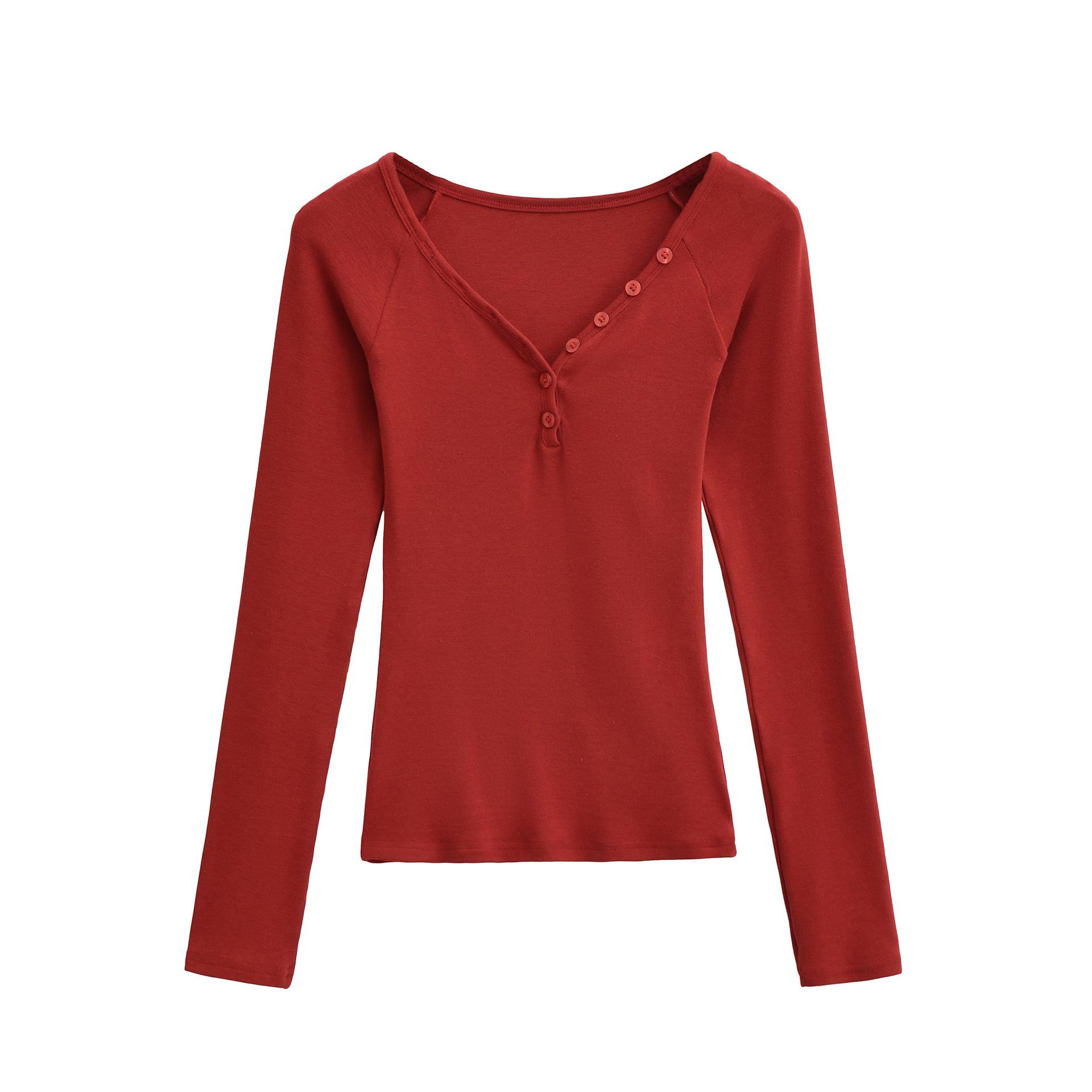 Spicy Girl Cashmere Heart Neck Slim-Fit Button-Up T-Shirt for Autumn/Winter 2025 Small
Spicy Girl Cashmere Heart Neck Slim-Fit Button-Up T-Shirt for Autumn/Winter 2025 Small