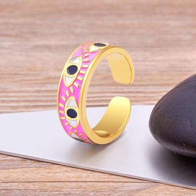 Trendy Handmade Enamel Multi-Colors Stackable Band Ring Women Gold Plated Dripping Oil 9 Colors Evil Eye Rainbow Ring Adjustable розовый
Trendy Handmade Enamel Multi-Colors Stackable Band Ring Women Gold Plated Dripping Oil 9 Colors Evil Eye Rainbow Ring Adjustable розовый