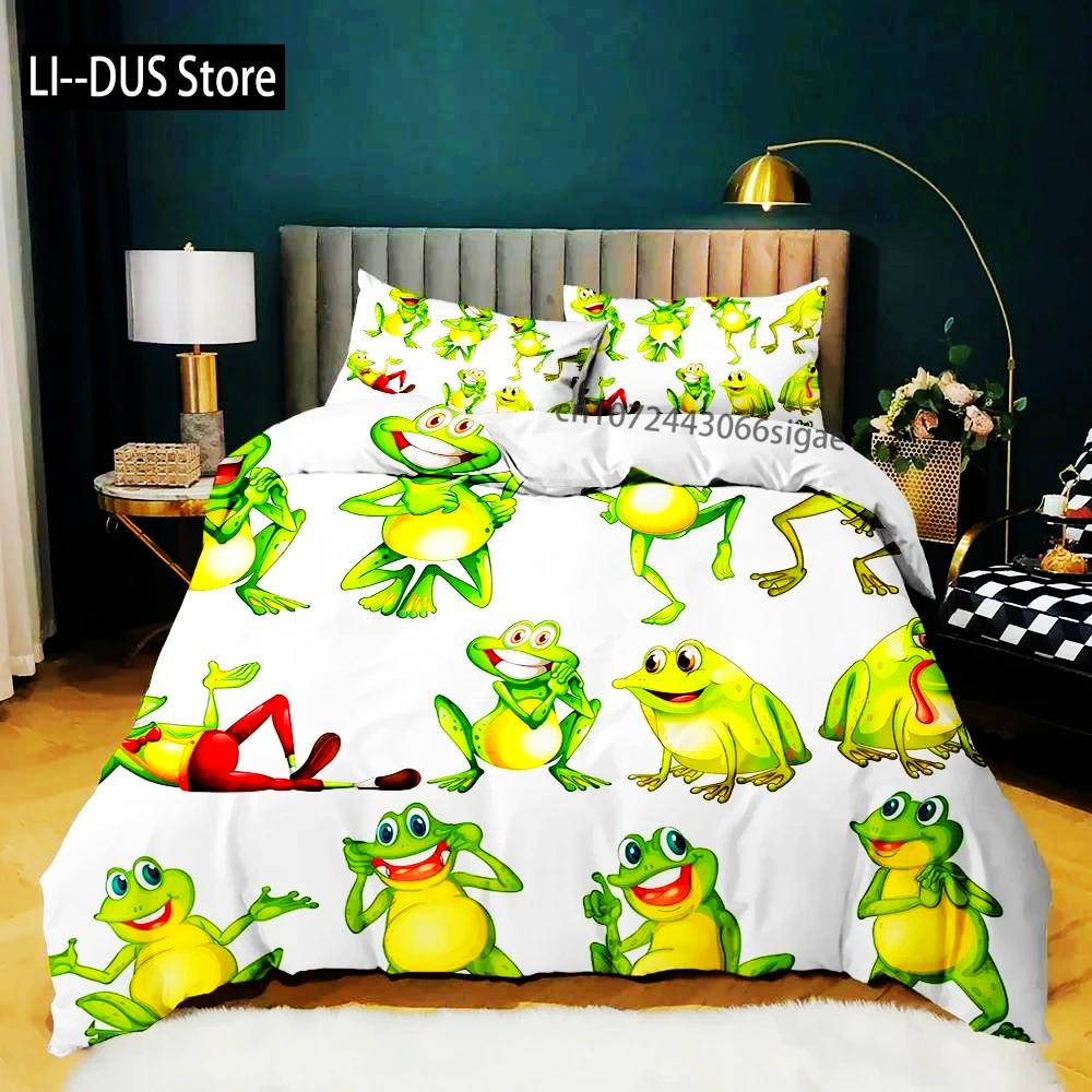 Frog Duvet Cover Set Reptile Wildlife Animal Comforter Cover For Teens Adults Twin Double Queen King Size Polyester Qulit Cover 135x200cm
Frog Duvet Cover Set Reptile Wildlife Animal Comforter Cover For Teens Adults Twin Double Queen King Size Polyester Qulit Cover 135x200cm