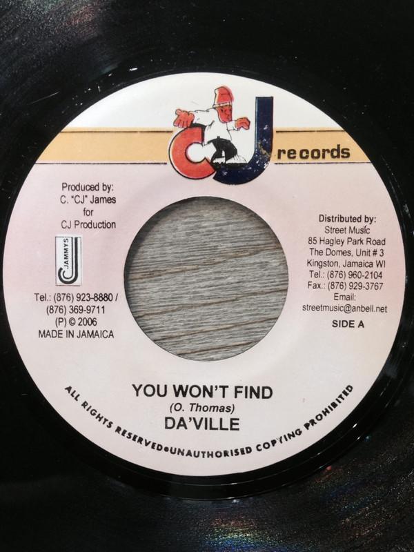 7inch Record DAVILLE / CHRIS SIMPTY - You Won t Find / Bare With Me NONE CJ Records 2006 Jamaica Reggae, Ska & Dub Used
7inch Record DAVILLE / CHRIS SIMPTY - You Won t Find / Bare With Me NONE CJ Records 2006 Jamaica Reggae, Ska & Dub Used