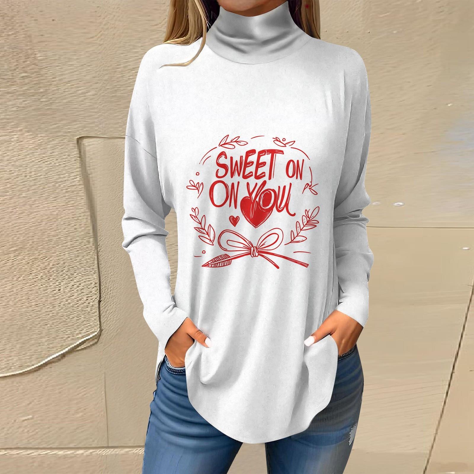 Женская свободная водолазка с принтом ко Дню святого Валентина, футболка с длинными рукавами, топ и джемпер XXL белый
Женская свободная водолазка с принтом ко Дню святого Валентина, футболка с длинными рукавами, топ и джемпер XXL белый