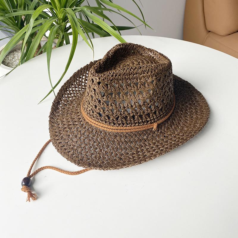 New Summer Outdoor Men Women Hand-woven Western Cowboy Paper Straw Hats Wide Brim Breathable Beach Jazz Cap Sun Protection Hat кавовий
New Summer Outdoor Men Women Hand-woven Western Cowboy Paper Straw Hats Wide Brim Breathable Beach Jazz Cap Sun Protection Hat кавовий