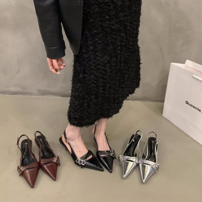 Niche high heels red bag head sandals fairy shoes new spring and summer black French pointed single shoes 36 чёрный
Niche high heels red bag head sandals fairy shoes new spring and summer black French pointed single shoes 36 чёрный