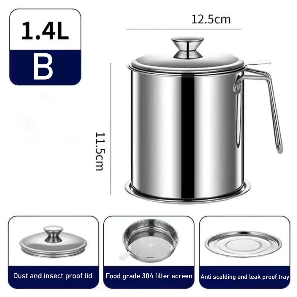1.4л/1.9л Сито для кулінарної олії Велика місткість Пляшка для олії Новий Фільтр для олії Каструля Кухня 1.4L-B
1.4л/1.9л Сито для кулінарної олії Велика місткість Пляшка для олії Новий Фільтр для олії Каструля Кухня 1.4L-B