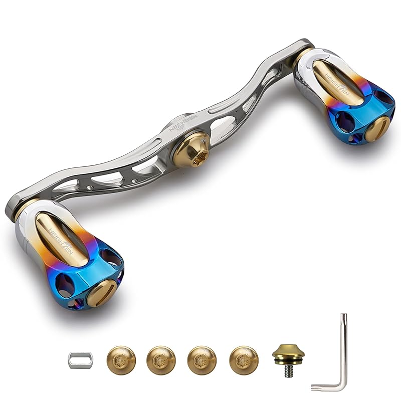 HEIGHTEN 88/90/105/115mm reel handle 22mm Equipped with knob SHIMANO Daiwa Abu common use bait reel for Aurora Series (105mm - gunmetal & gold) (220)
HEIGHTEN 88/90/105/115mm reel handle 22mm Equipped with knob SHIMANO Daiwa Abu common use bait reel for Aurora Series (105mm - gunmetal & gold) (220)
