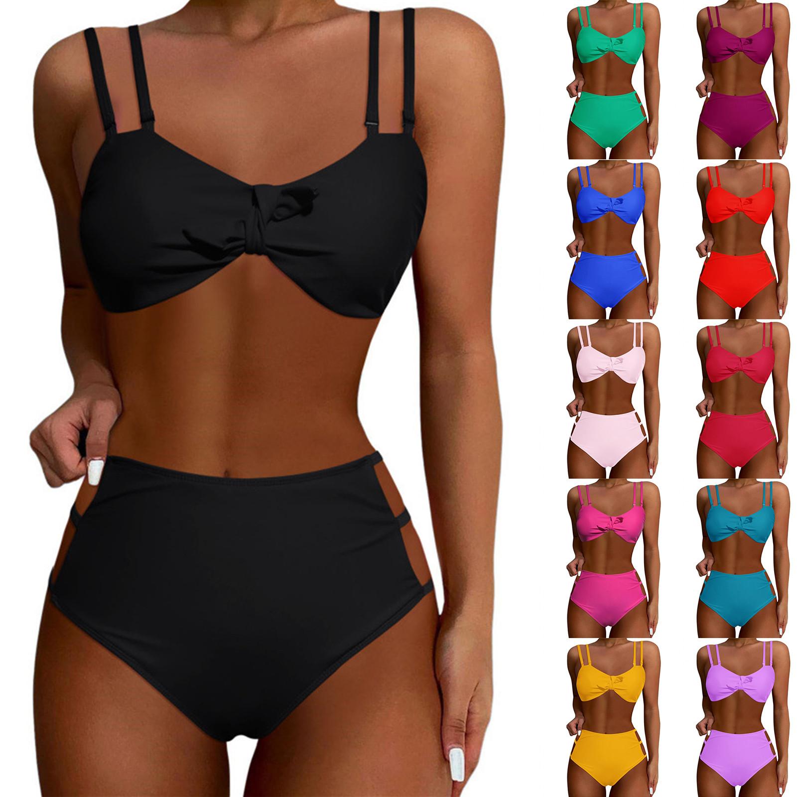 Women s Split Fashion Bikini Solid Colour Sexy With Bra Pad No Steel Bra Swimsuit L
Women s Split Fashion Bikini Solid Colour Sexy With Bra Pad No Steel Bra Swimsuit L