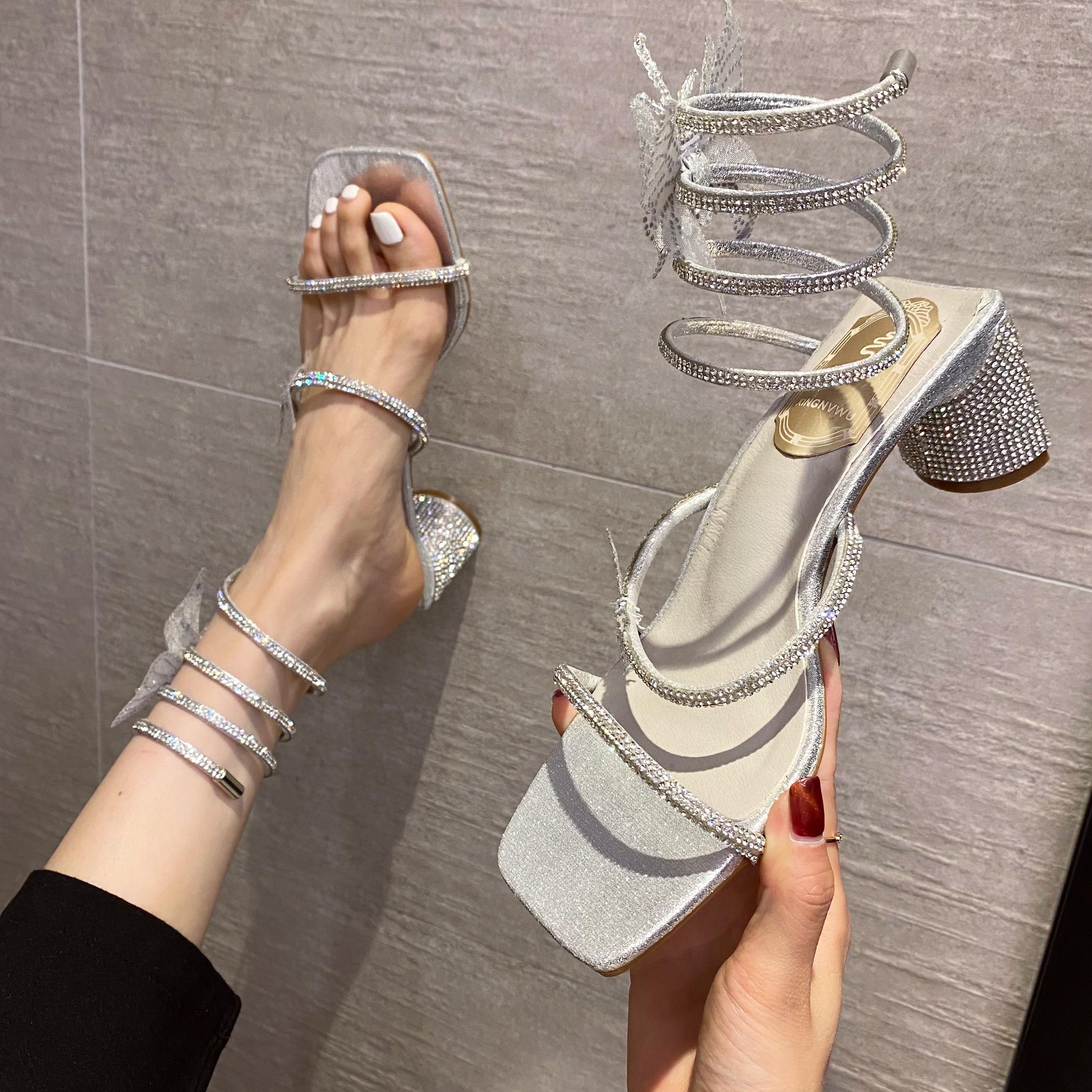 Summer Fashion Luxury Rhinestone Snake Winding Butterfly Thick Heel Party Wedding Women s Sandals 35
Summer Fashion Luxury Rhinestone Snake Winding Butterfly Thick Heel Party Wedding Women s Sandals 35