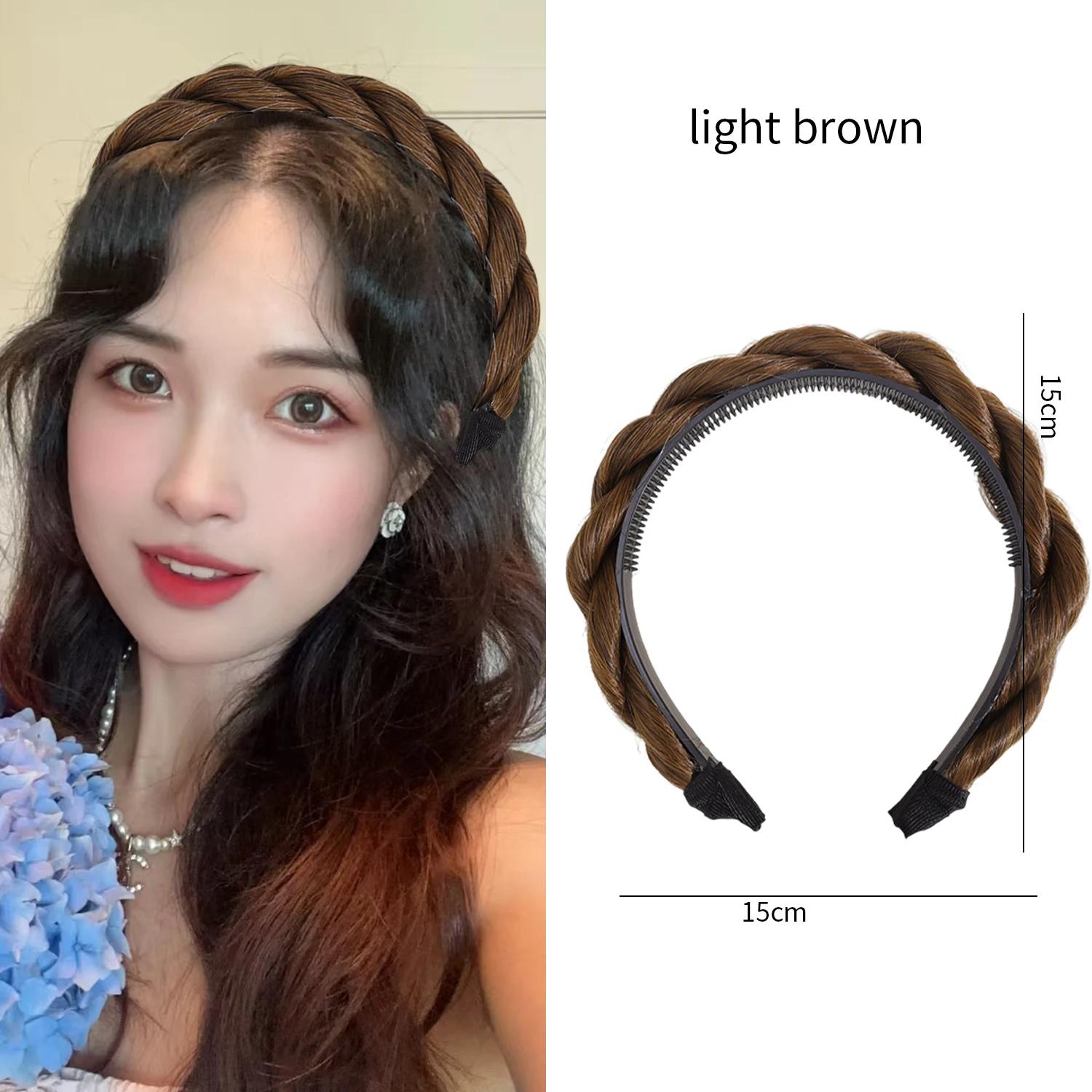 Korean Princess High Head Wig Invisible Headband Synthetic Wig Braided Hair Band for Women Scrunchies Fashion Hair Accessories світло-коричневого кольору
Korean Princess High Head Wig Invisible Headband Synthetic Wig Braided Hair Band for Women Scrunchies Fashion Hair Accessories світло-коричневого кольору