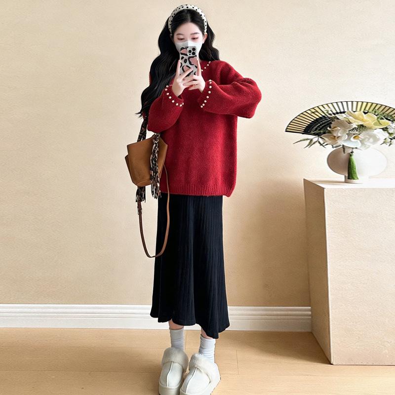 2026 Autumn/Winter Maternity Set: Festive Red Sweater & Stylish Skirt M
2026 Autumn/Winter Maternity Set: Festive Red Sweater & Stylish Skirt M