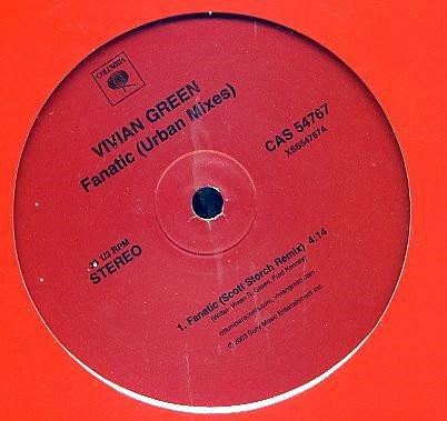 12inch Record VIVIAN GREEN - Fanatic (Urban Mixes) CAS54767 Columbia 2003 US Rap & Hip-Hop/R&B Used
12inch Record VIVIAN GREEN - Fanatic (Urban Mixes) CAS54767 Columbia 2003 US Rap & Hip-Hop/R&B Used