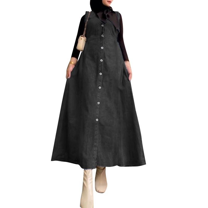 ZANZEA Women Casual V-Neck Sleeveless Muslim Long Dress 3XL чёрный
ZANZEA Women Casual V-Neck Sleeveless Muslim Long Dress 3XL чёрный