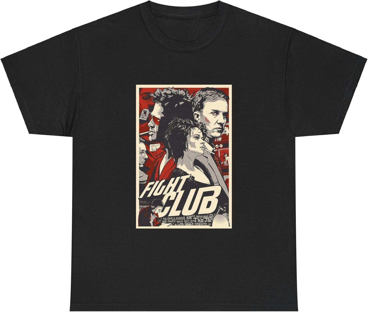 Unisex Cotton T-Shirt with Fight Club Movie Poster Illustration _ Iconic 90s Film Art Tee _ Cult Classic Graphic Shirt XXXXXL чорний
Unisex Cotton T-Shirt with Fight Club Movie Poster Illustration _ Iconic 90s Film Art Tee _ Cult Classic Graphic Shirt XXXXXL чорний