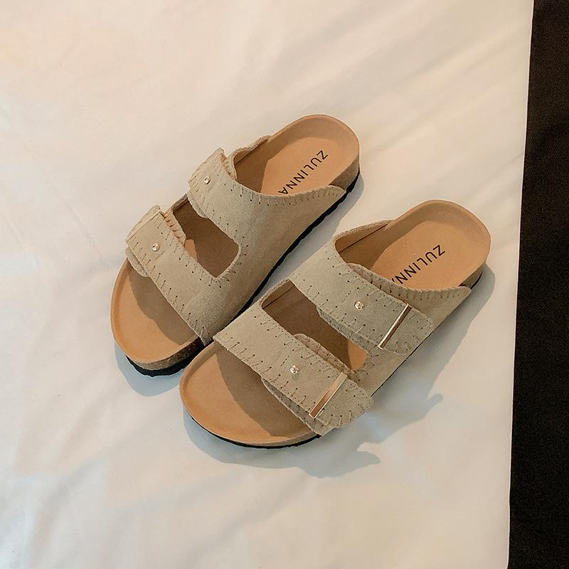 Cowhide retro buckle with high sense summer wear thick-soled slippers women s beach cool slippers 40
Cowhide retro buckle with high sense summer wear thick-soled slippers women s beach cool slippers 40