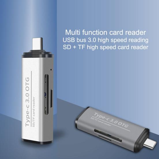 OTG Card Reader Type-c Интерфейс Многофункциональный USB-адаптер Устройство чтения карт памяти мобильного телефона для компьютера, ноутбука, ноутбука серебряный
OTG Card Reader Type-c Интерфейс Многофункциональный USB-адаптер Устройство чтения карт памяти мобильного телефона для компьютера, ноутбука, ноутбука серебряный
