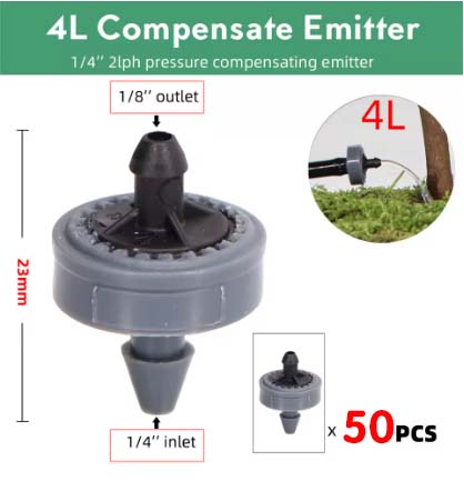 200-50pcs 2L 4L 8L Pressure Stable Flow Lawn Automatic Compensating Dripper Durable Compact Flexible Drip Irrigation Regulator
200-50pcs 2L 4L 8L Pressure Stable Flow Lawn Automatic Compensating Dripper Durable Compact Flexible Drip Irrigation Regulator