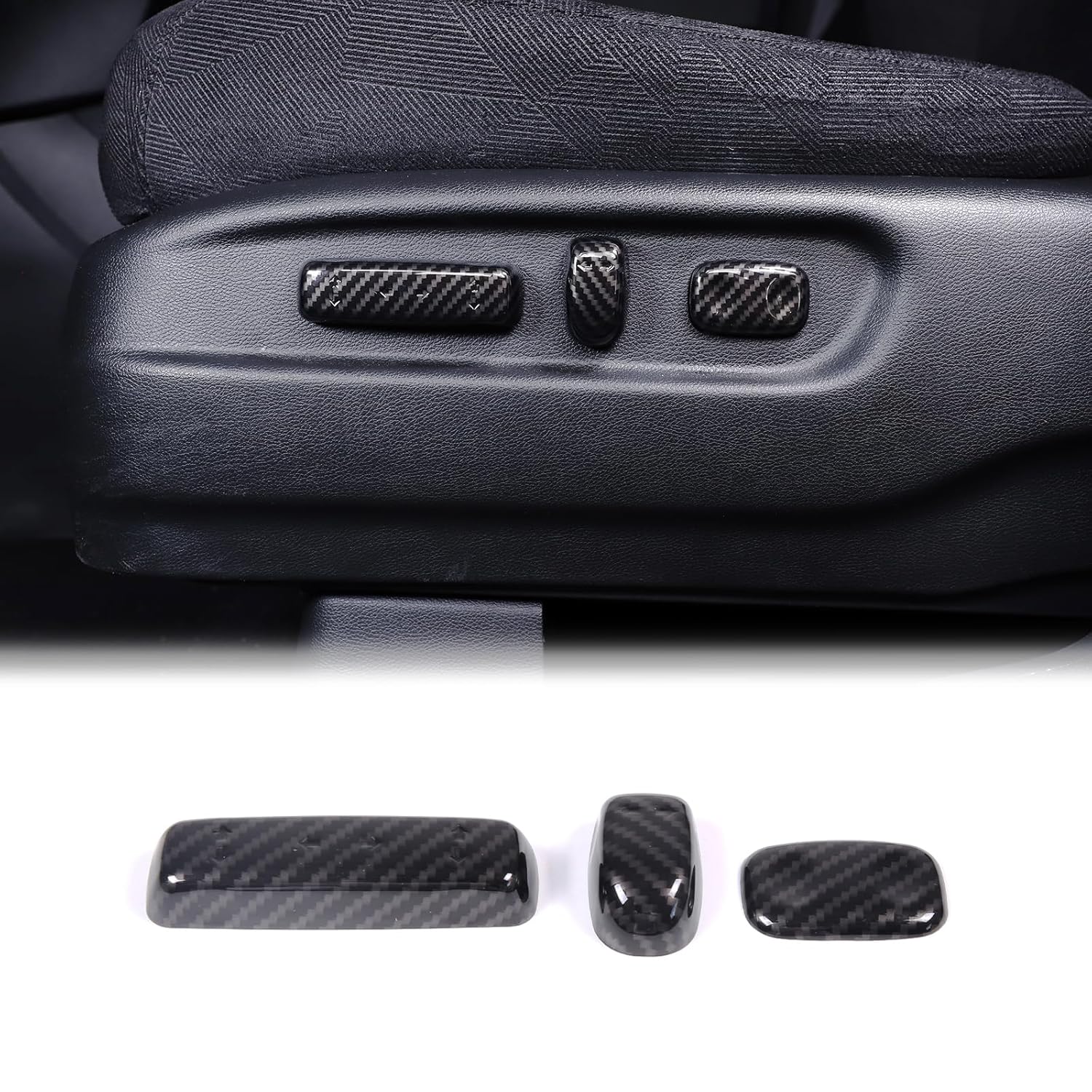 3PCS Seat Adjustment Button Cover for Honda Pilot 2016-2022/ Ridgeline 2017-2023/ Passport 2019-2023, ABS Material Driver s Seat Adjustment Switch Carbon Fiber Pattern
3PCS Seat Adjustment Button Cover for Honda Pilot 2016-2022/ Ridgeline 2017-2023/ Passport 2019-2023, ABS Material Driver s Seat Adjustment Switch Carbon Fiber Pattern