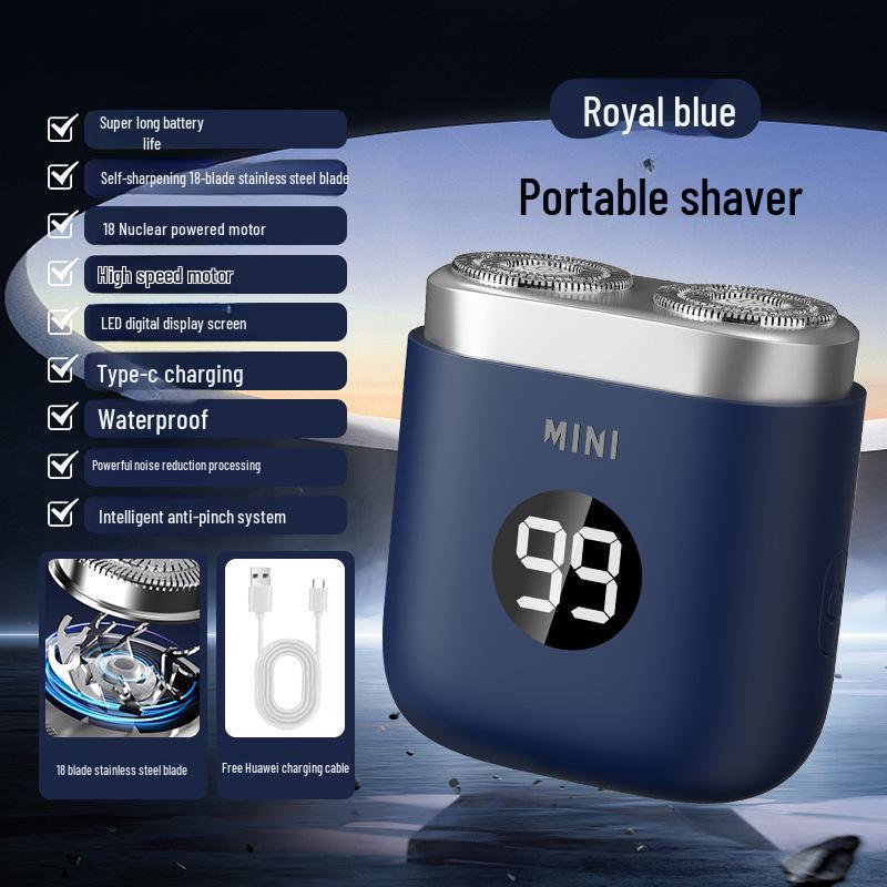 Портативная мини-электрическая бритва с двумя головками, перезаряжаемая, для путешествий
Портативная мини-электрическая бритва с двумя головками, перезаряжаемая, для путешествий