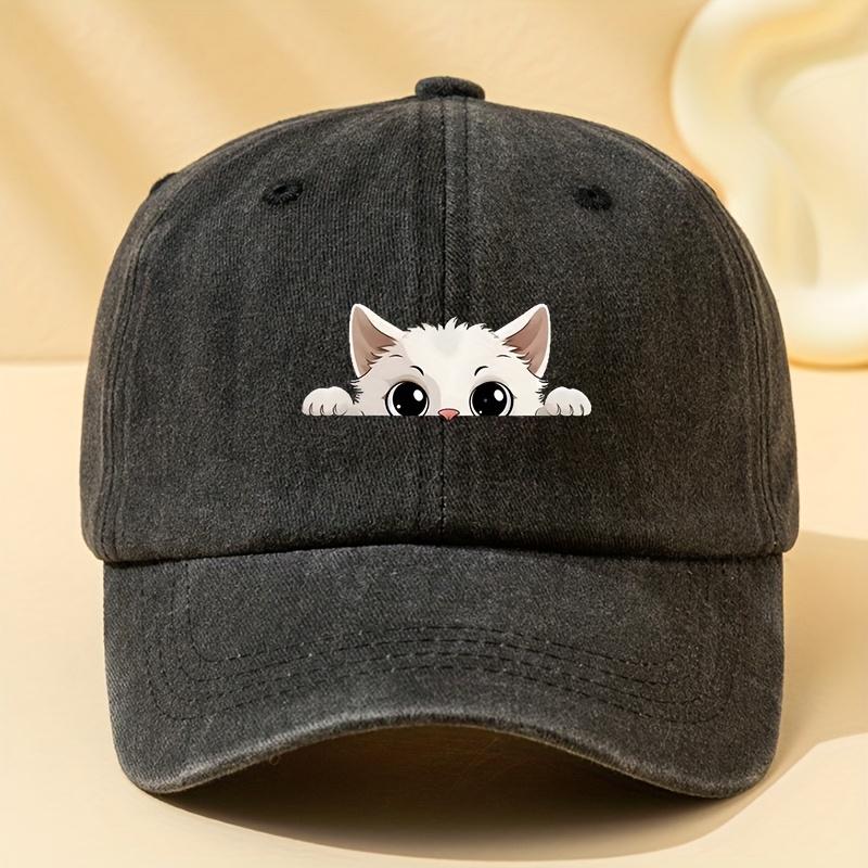 Cartoon Cat Printed Washed Retro Curved Brim Adjustable Unisex Peaked Cap чёрный
Cartoon Cat Printed Washed Retro Curved Brim Adjustable Unisex Peaked Cap чёрный