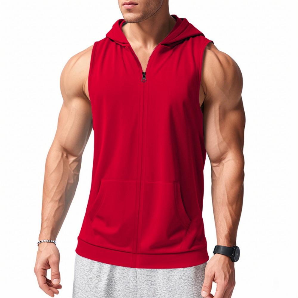 Summer Men s Hooded Zippered Fitness Sports Breathable Sleeveless T-shirt Male 3XL червоний
Summer Men s Hooded Zippered Fitness Sports Breathable Sleeveless T-shirt Male 3XL червоний