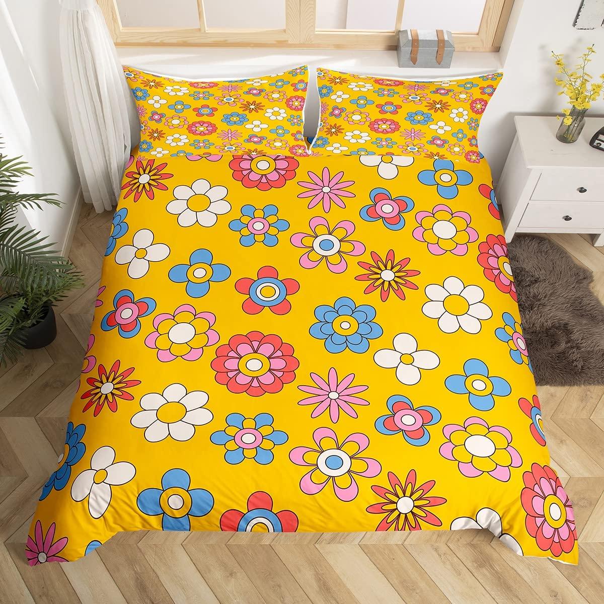 Groovy Comforter Cover Queen Retro Hippie Flower Bedding Set Aesthetic Psychedelic Floral Duvet Cover Boho Botanical Quilt Cover US King(264*228cm)3pcs
Groovy Comforter Cover Queen Retro Hippie Flower Bedding Set Aesthetic Psychedelic Floral Duvet Cover Boho Botanical Quilt Cover US King(264*228cm)3pcs