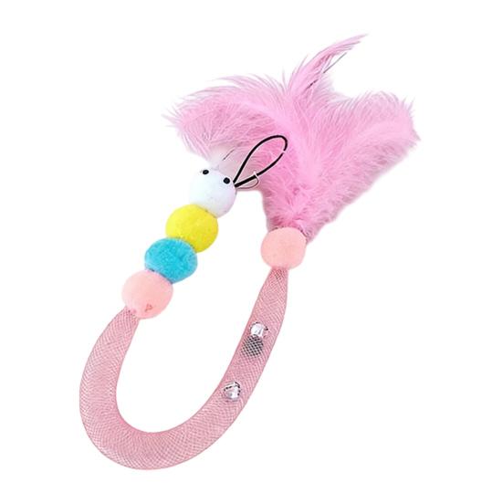 Cat Wand Toy Replacement Cute Caterpillar with Colorful Plush Balls And Feathers Elastic Net Tube Cat Toy Accessory for Kittens Interactive Wand Toy розовый
Cat Wand Toy Replacement Cute Caterpillar with Colorful Plush Balls And Feathers Elastic Net Tube Cat Toy Accessory for Kittens Interactive Wand Toy розовый