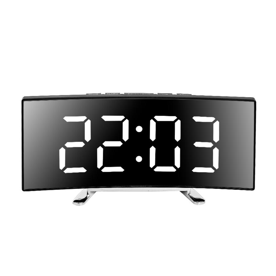 1pc LED curved screen mirror alarm clock, clear large screen clock, snooze mode and automatic half light mode, DC plug-in use белый
1pc LED curved screen mirror alarm clock, clear large screen clock, snooze mode and automatic half light mode, DC plug-in use белый