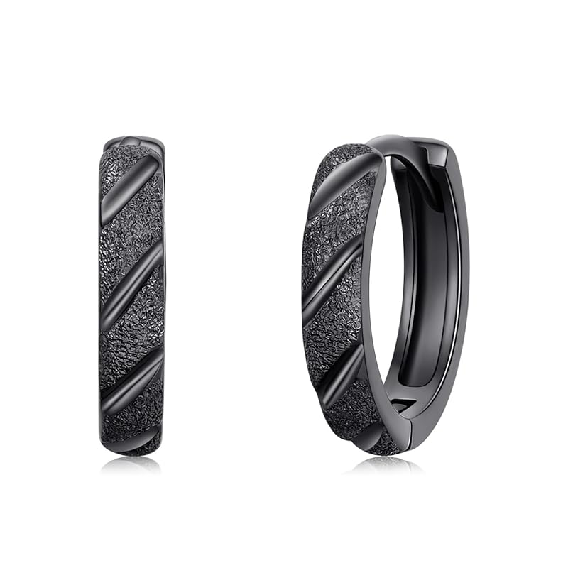 StoryMidir men s earrings black ring earrings silver 925 Compatible with metal allergies unisex unisex Cool hoop earrings mat black ladies cool
StoryMidir men s earrings black ring earrings silver 925 Compatible with metal allergies unisex unisex Cool hoop earrings mat black ladies cool